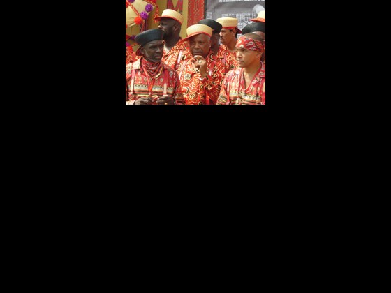 Black Men of Labor founding members Greg Stafford (far left) and Fred Johnson (far right)