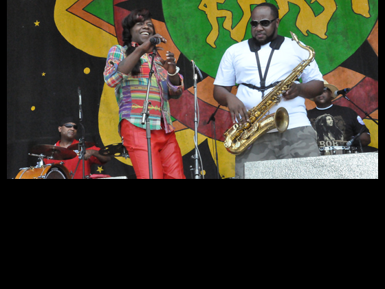 BIg Freedia on stage w the Soul Rebels