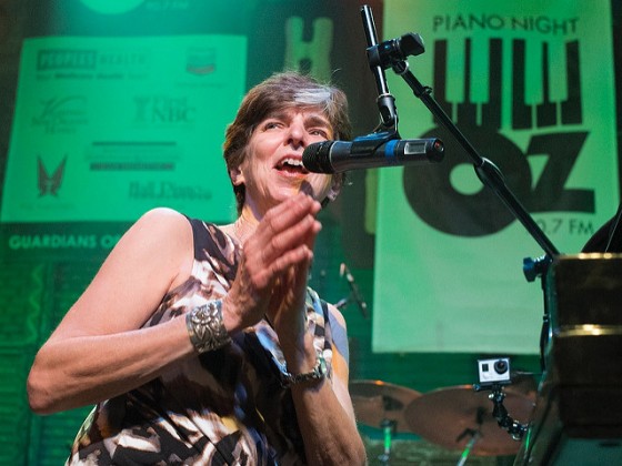 Ball onstage at Piano Night 2015 [Photo by Marc PoKempner]