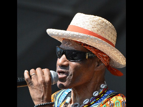 Cyril Neville at Jazz Fest 2015 [Photo by Kichea S. Burt]