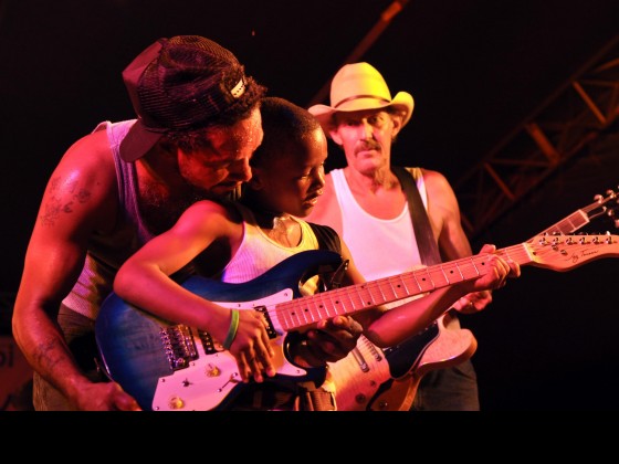 Burnside and son at a recent North Mississippi Hill Country Picnic [Photo by Candise Kola]