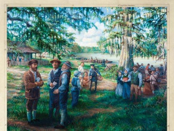 This year's Festival poster, based on a historical painting by muralist Robert Dafford