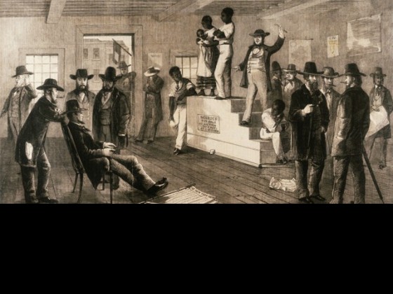 A slave auction in Virginia