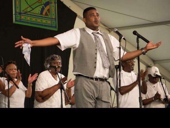 Glen David Andrews gospel set [Photo by Charlie Steiner]