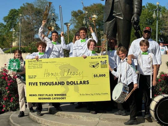 Class Got Brass Beginners' Category 2026 winners Homer Plessy Community School [Photo by Demian Roberts]