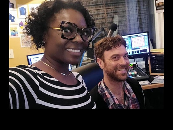WWOZ Membership Manager KaTrina Griffin and Mark LaMaire in the studio today