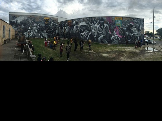 Second Line mural at St. Claude & Franklin [Photo by Arthur Cohen]