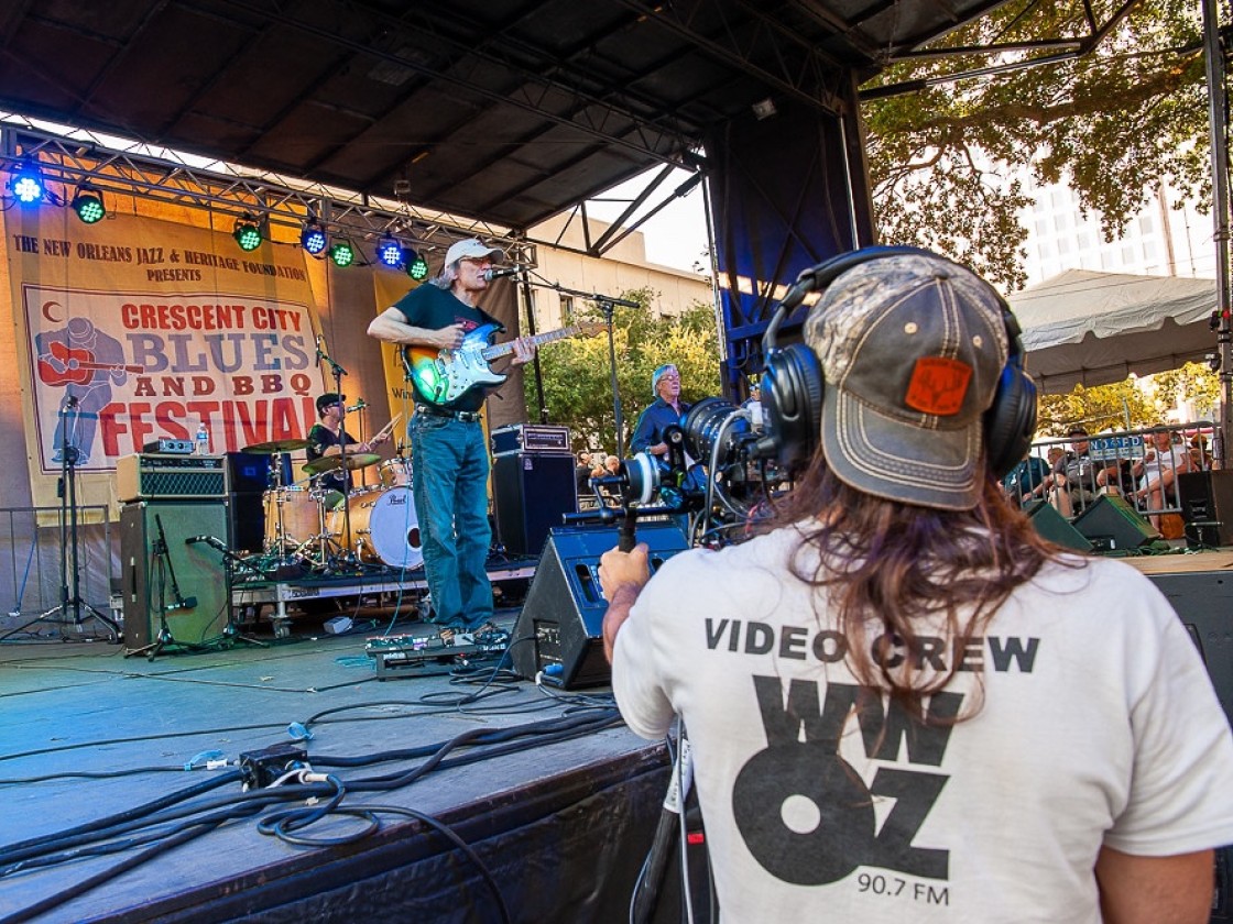 WWOZ Video on Sonny Landreth at Blues & BBQ Fest [Photo by Michael E. McAndrew]