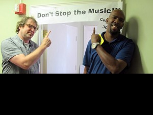 Davis Rogan and Revolution's Emmett Wells visiting 'OZ in 2011.