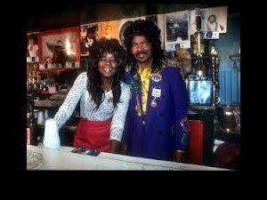 Antonette and Ernie K-Doe behind the bar