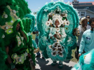 Big Chief David Montana at Jazz Fest 2016 [Photo by Ryan Hodgson-Rigsbee[