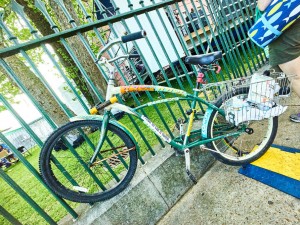 WWOZ bike at FQF [Photo by Eli Mergel]