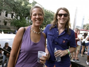 Margie Perez and Colin Lake at the Crescent City Blues & BBQ Fest, October 2016 [Photo by Charlie Steiner]