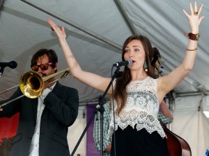 Sasha Masakowski at Jazz Fest 2013 [Photo by Ryan Hodgson-Rigsbee]