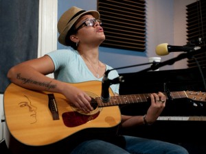 Mia Borders at WWOZ [Photo by Ryan Hodgson-Rigsbee]