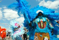 Semolian Warriors on parade at Jazz Fest [Photo by Hunter King]