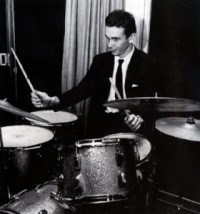 Sandy Nelson sitting at drums